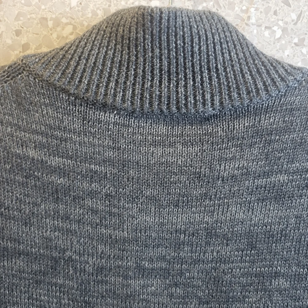 MERINO BAY, Men's Cardigan, 3 Pockets, Office, Cocktails, Business, Gray ,Size L
